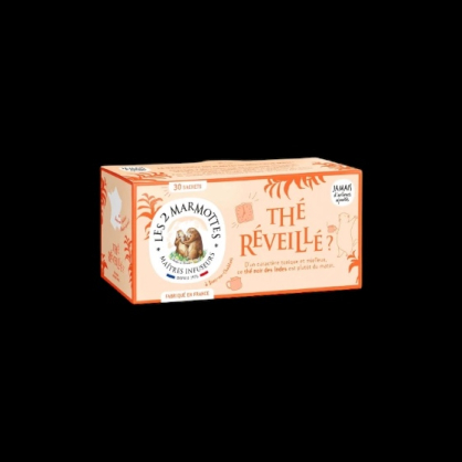 Thé réveillé ? 45g Les 2 Marmottes  Thé noir