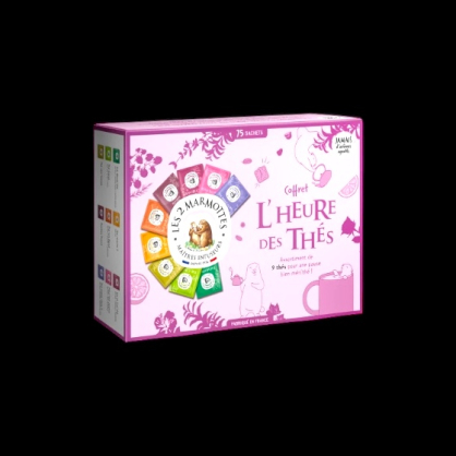 Coffret l’heure des thés - 75 sachets Les 2 Marmottes  Thé vert
