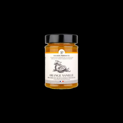Confiture orange vanille de Madagascar et cannelle de Ceylan 220g Maison Perrotte  Confitures
