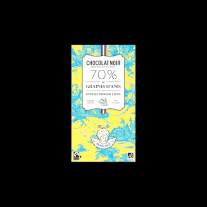 Chocolat noir 70% anis bio 80g Maison Bonange  Tablettes de chocolat