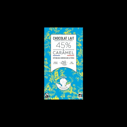 Chocolat lait 45% éclat caramel bio 80g Maison Bonange  Tablettes de chocolat