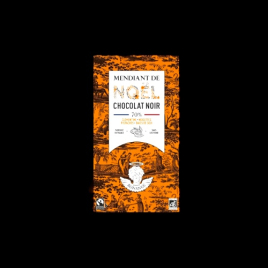 Chocolat noir 70% mendiant de noël 80g Maison Bonange  Tablettes de chocolat