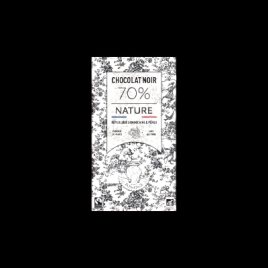 Chocolat noir 70% nature bio 80g Maison Bonange  Tablettes de chocolat