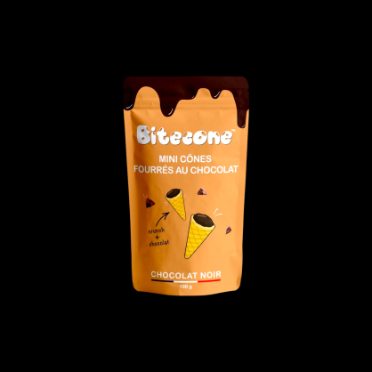 Mini cônes chocolat noir 100g Bitecone  Gaufrettes