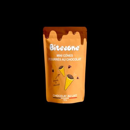 Mini cônes chocolat au lait 100g Bitecone  Gaufrettes