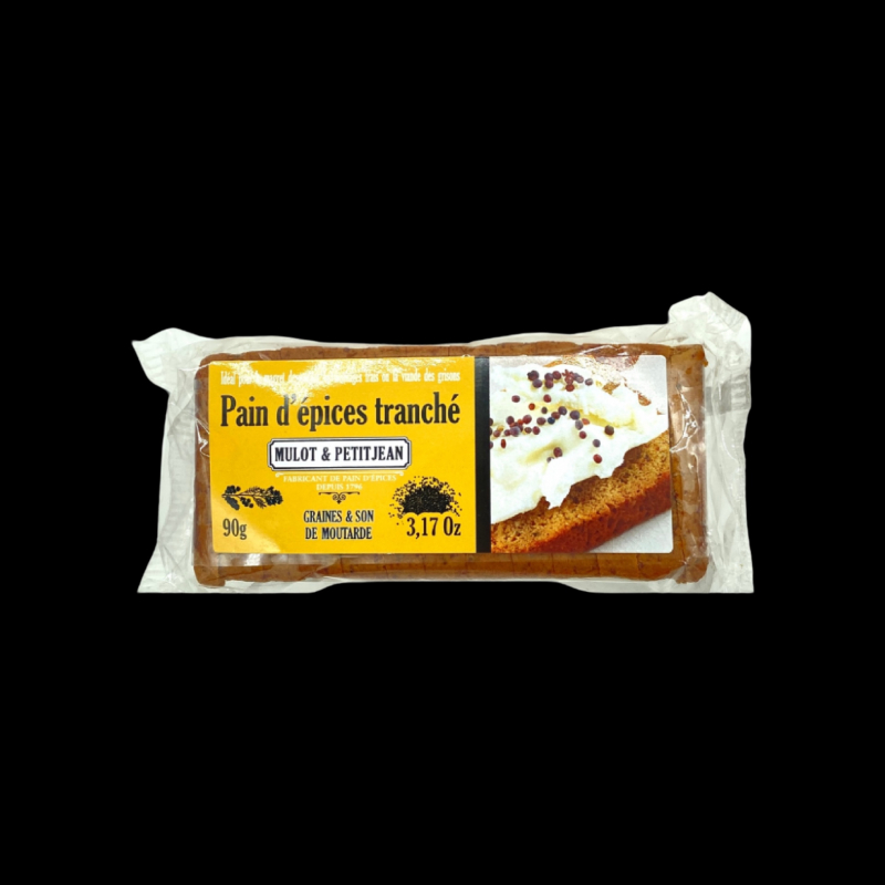 Pain d’épices spécial toast moutarde 90g Mulot et Petit Jean  Pain d’épices