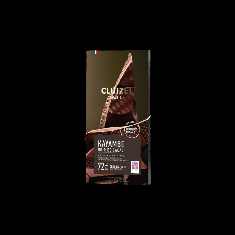 Kayambe noir de cacao 72% 70g Michel Cluizel  Tablettes de chocolat