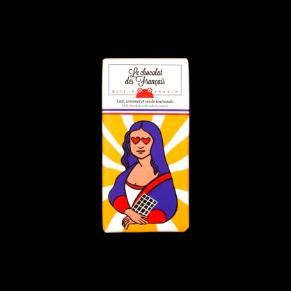 Tablette lait caramel sel de Guérande 30g Le Chocolat des Français  Tablettes de chocolat