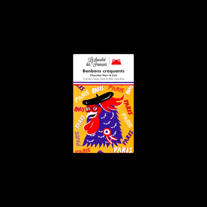 Bonbon craquant chocolat noir et lait 125g Le Chocolat des Français  Bonbons chocolat