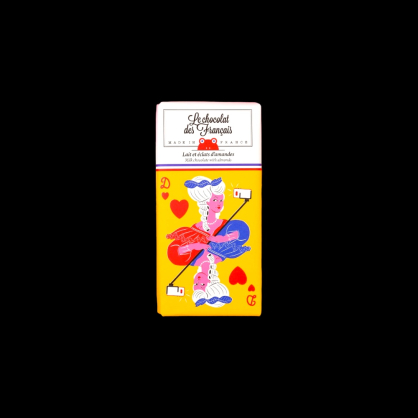 Lait 41% éclats amandes 80g Le Chocolat des Français  Tablettes de chocolat