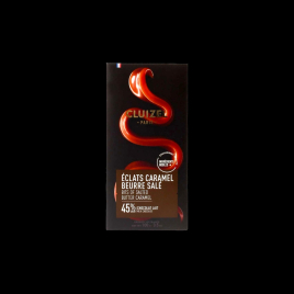 Tablette grand lait 45% éclats de caramel beurre salé 100g Michel Cluizel  Tablettes de chocolat