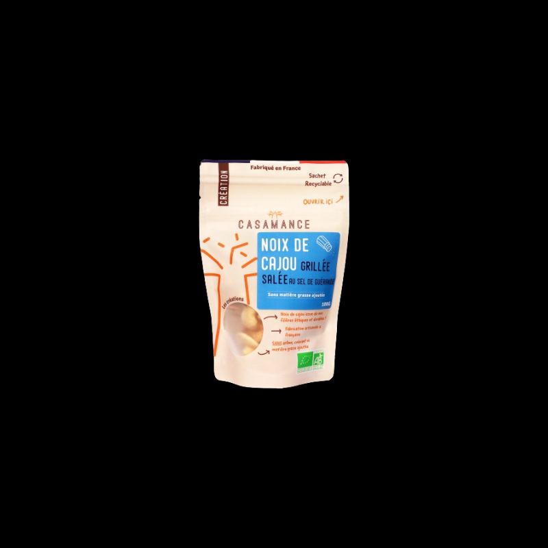 Noix de cajou grillée salée bio 100g Casamance  Fruits secs