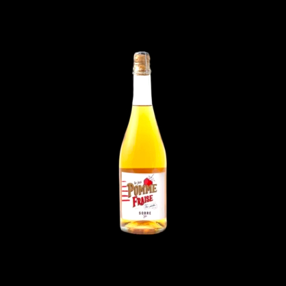 Jus de pomme pétillant fraise 75cl Cidrerie Sorre  Les boissons sans alcool
