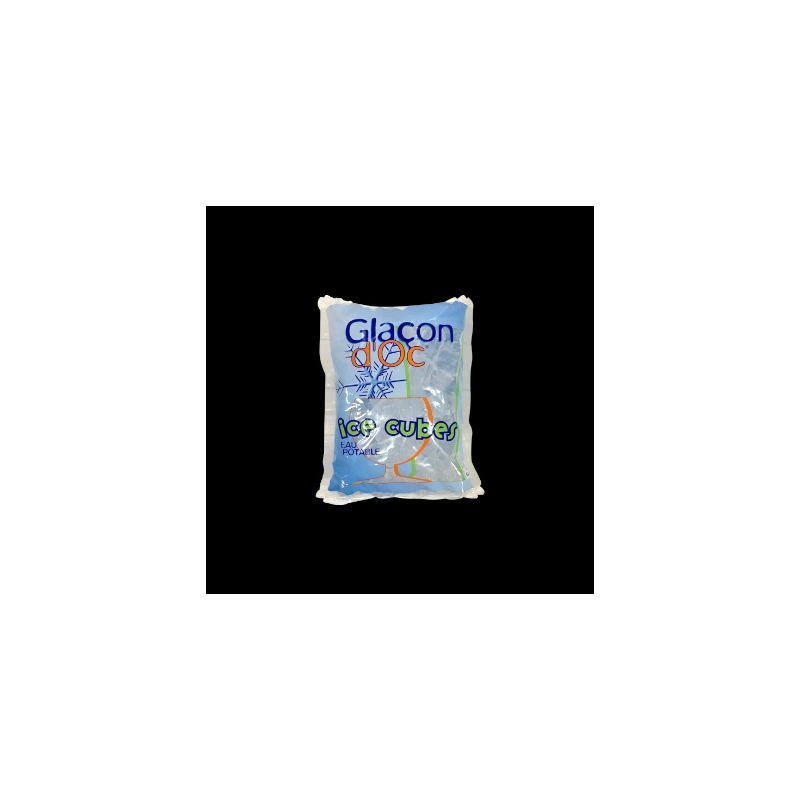 Glaçons alimentaire apéritif 2kg Glacière Narbonnaise  Les glaçons