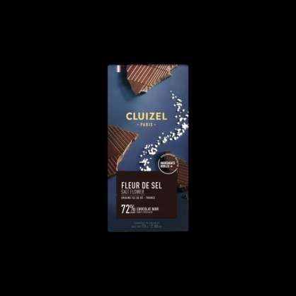 Tablette chocolat noir fleur de sel 72% 100g Michel Cluizel  Tablettes de chocolat