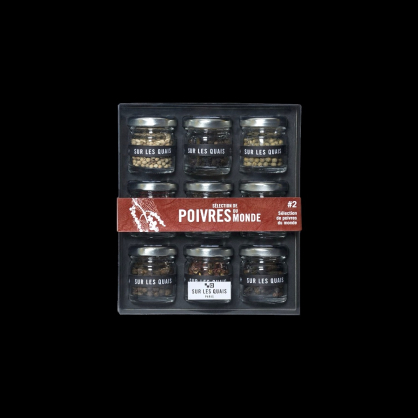 Coffret découverte 9 poivres Sur Les Quais  Coffret salé