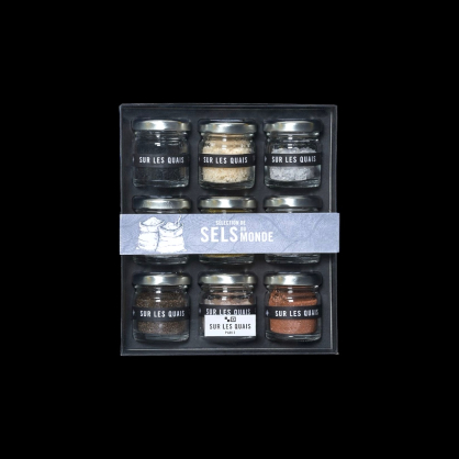 Coffret sélection de sels du monde Sur Les Quais  Coffret salé