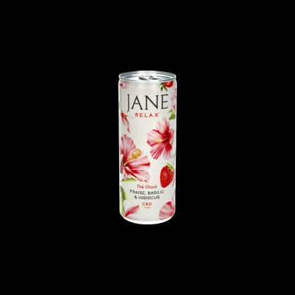 Thé vert fraise basilic hibiscus 25cl Jane  Thés glacés