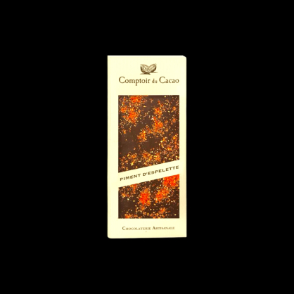 Tablette piment d’Espelette noir 90g Comptoir du Cacao  Tablettes de chocolat