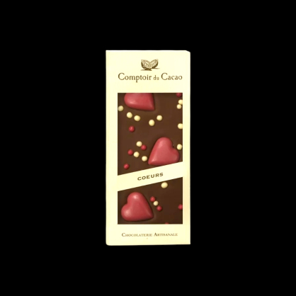 Tablette coeur lait 90g Comptoir du Cacao  Tablettes de chocolat