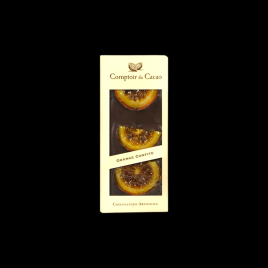 Tablette orange confite 90g Comptoir du Cacao  Tablettes de chocolat