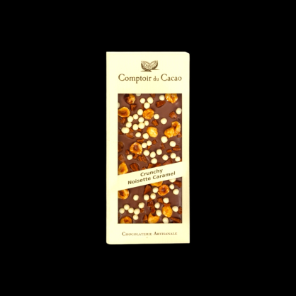 Tablette crunchy noisette caramel lait 90g Comptoir du Cacao  Tablettes de chocolat