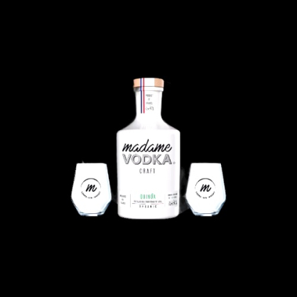 Coffret madame vodka + 2 verres Madame Monsieur  Cave à vodkas