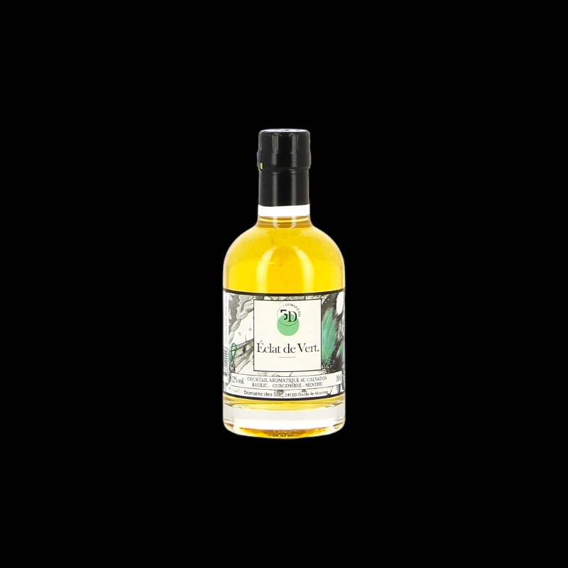 Eclat de vert au calvados 22% 70cl Domaine des 5 D  Liqueurs et crèmes