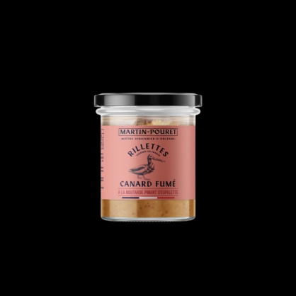 Rillette de canard fumé à la moutarde piment d’Espelette 150g Martin Pouret  Terrines et pâtés