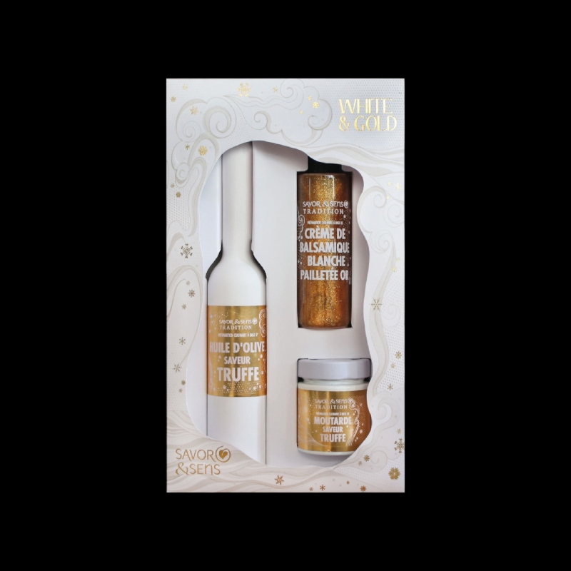 Coffret white & gold 170g Savor et Sens  Coffret salé