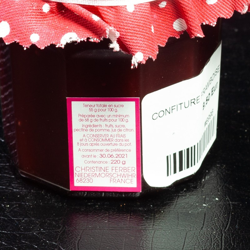 NPT - Confiture framboises d'Alsace et menthe fraîche Christine Ferber 220gr  Accueil