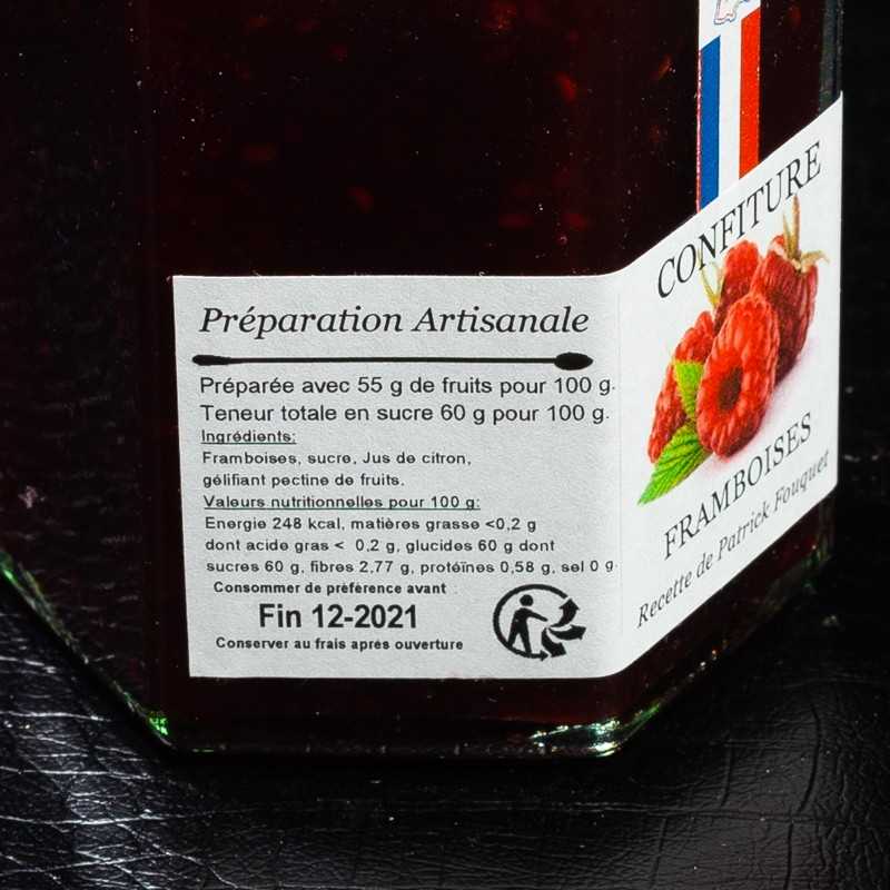 NPT - Confiture framboises Patrick Fouquet 220gr  Accueil