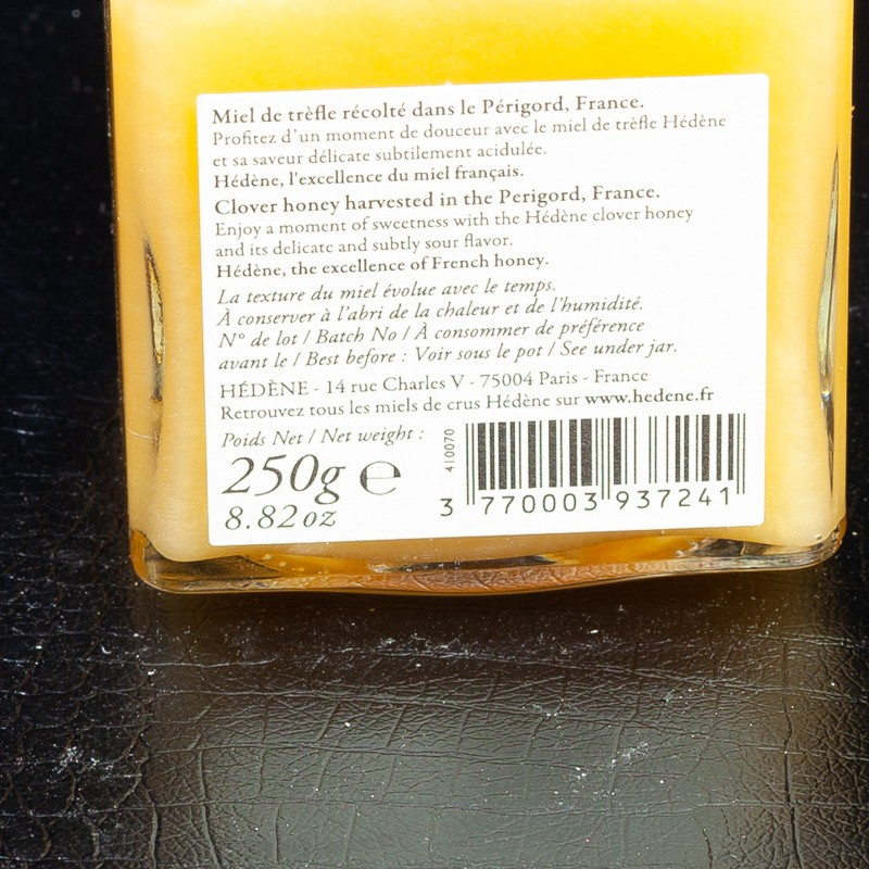 Miel trèfle blanc Hédène 250gr  Miels