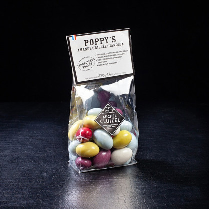 Poppy's amandes grillées 130g Michel Cluizel  Bonbons chocolat