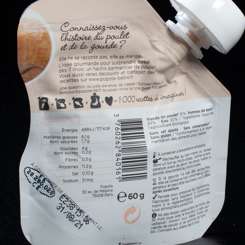 NPT - Gourde poulet Popote  A NE PAS TOUCHER