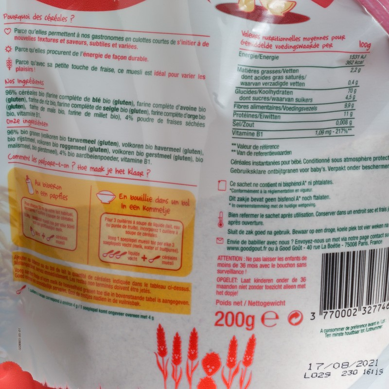 NPT - Muesli fraise Good Goût  A NE PAS TOUCHER